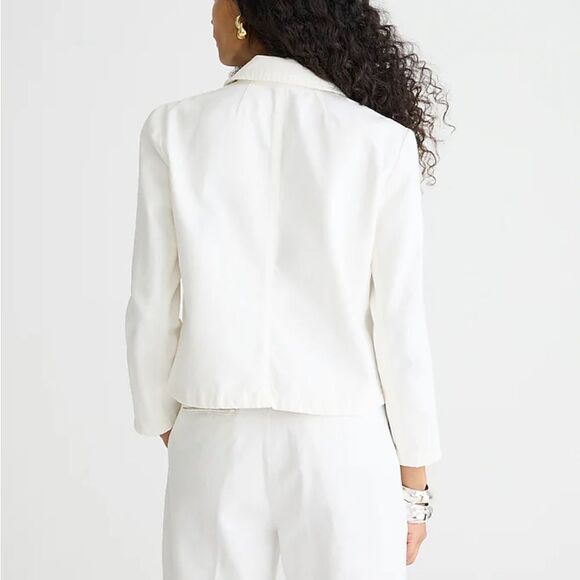 J Crew Dejim‎ Blazer Jacket White Size 0 - Picture 10 of 12